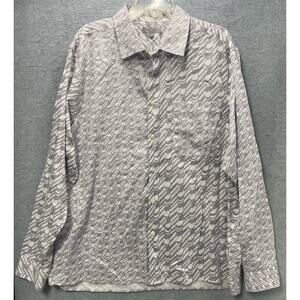 Ted Baker London Ruskin Retro Geo Print Long Sleeve Button Down Size 3X